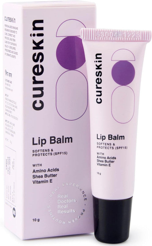 Cureskin Lip Balm SPF 15 with Amino Acids, Shea Butter & Vitamin E