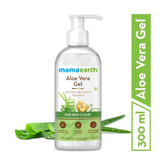 Mamaearth Aloe Vera Gel Pure Aloe Vera & Vitamin E for Skin and Hair - 300 ml - Image 2