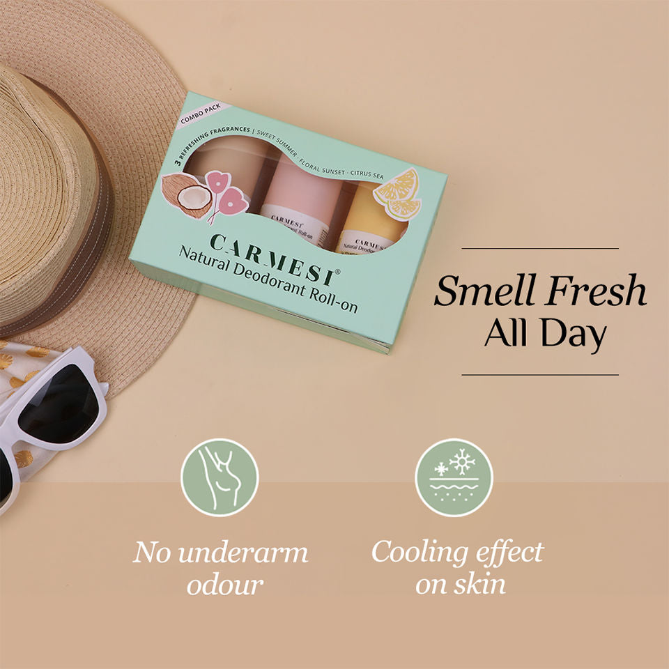 Carmesi Natural Underarm Roll On Deodorant Combo - image 5