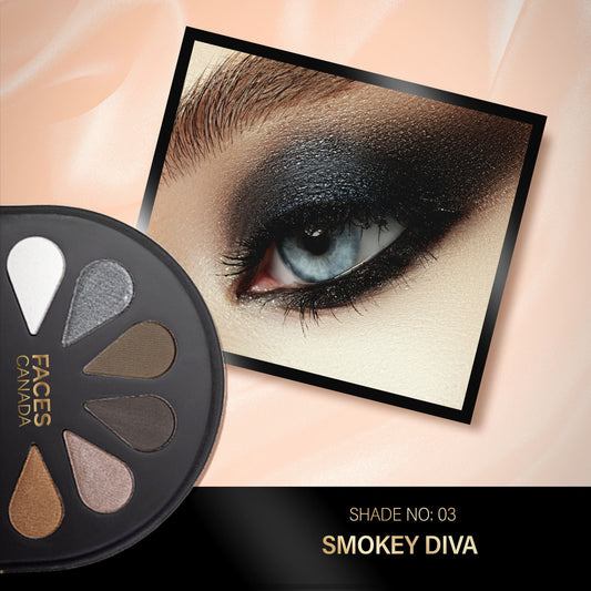 Faces Canada 6 in 1 Eyeshadow Palette – Smokey Diva 03, 6 gm - image 2