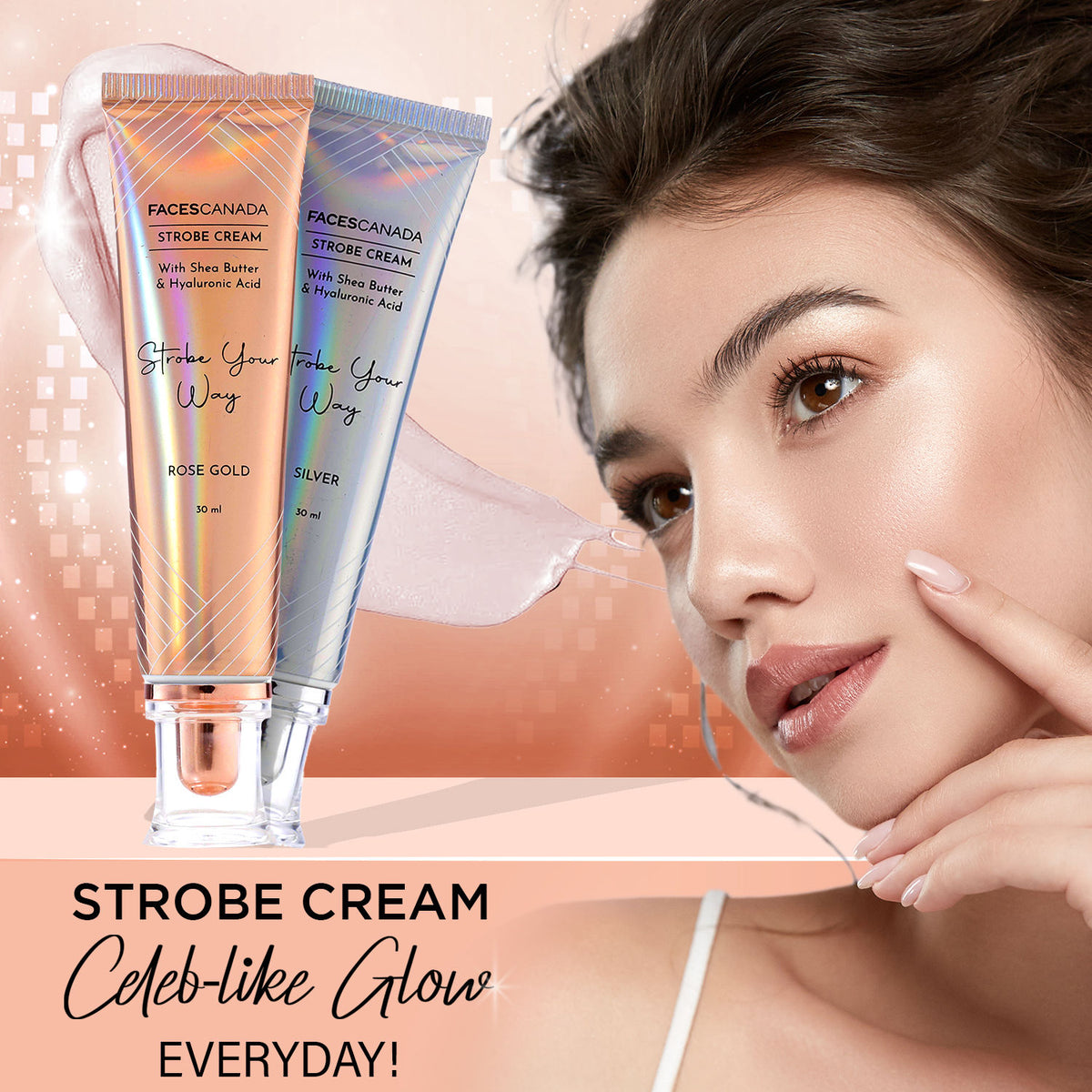 Faces Canada Celeb Glow Kit – Silver Strobe Cream (30 ml) + All Day Hydra Matte Foundation Absolute Ivory (25 ml) - image 5