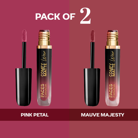 Faces Canada Comfy Matte Wow Liquid Lipstick – Soft Girl Era, (3.8 ml x 2) - image 2