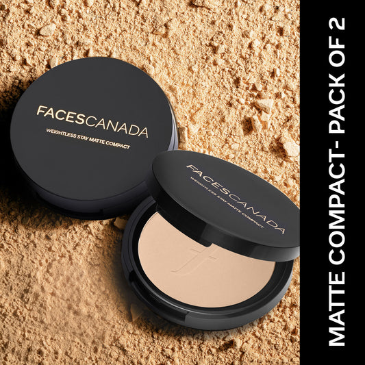 Faces Canada for Fair Skin Essentials Kit – Weightless Stay Matte Compact Natural + All Day Hydra Matte Foundation Absolute Ivory - image 2