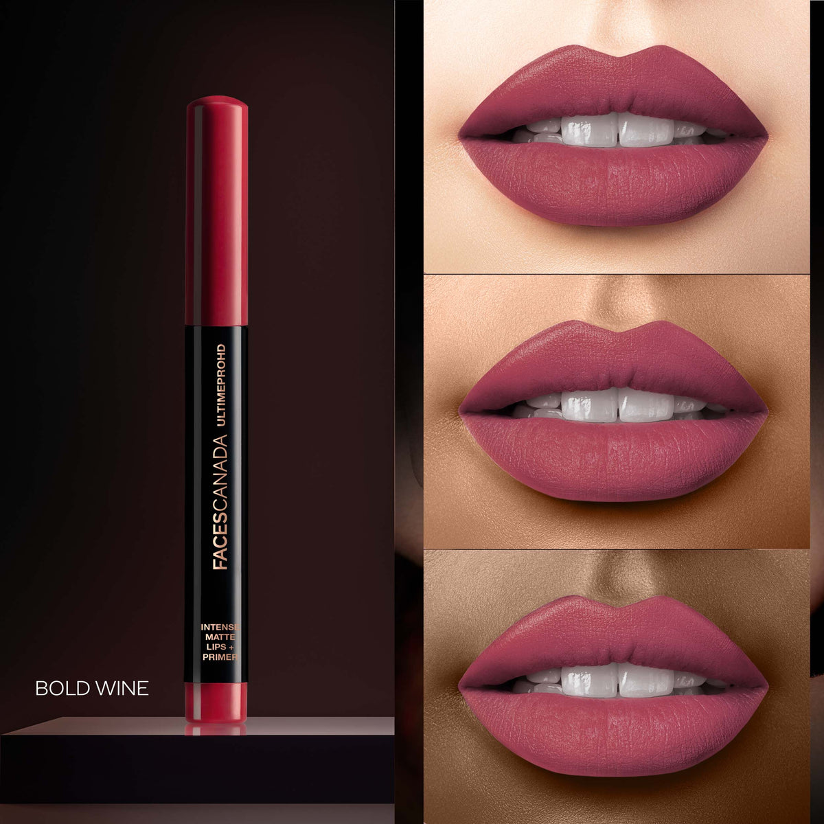 Faces Canada Lip & Face Bestsellers Combo 1 – Ultime Pro HD Intense Matte Lips + Primer 1.4 gm Bold Wine + Strobe Cream Mini 18 ml Rose Gold Combo of 2 - image 5