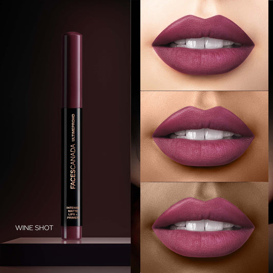 Faces Canada Ultime Pro HD Intense Matte Lipstick + Primer – Wine Shot, 1.4 gm - image 2