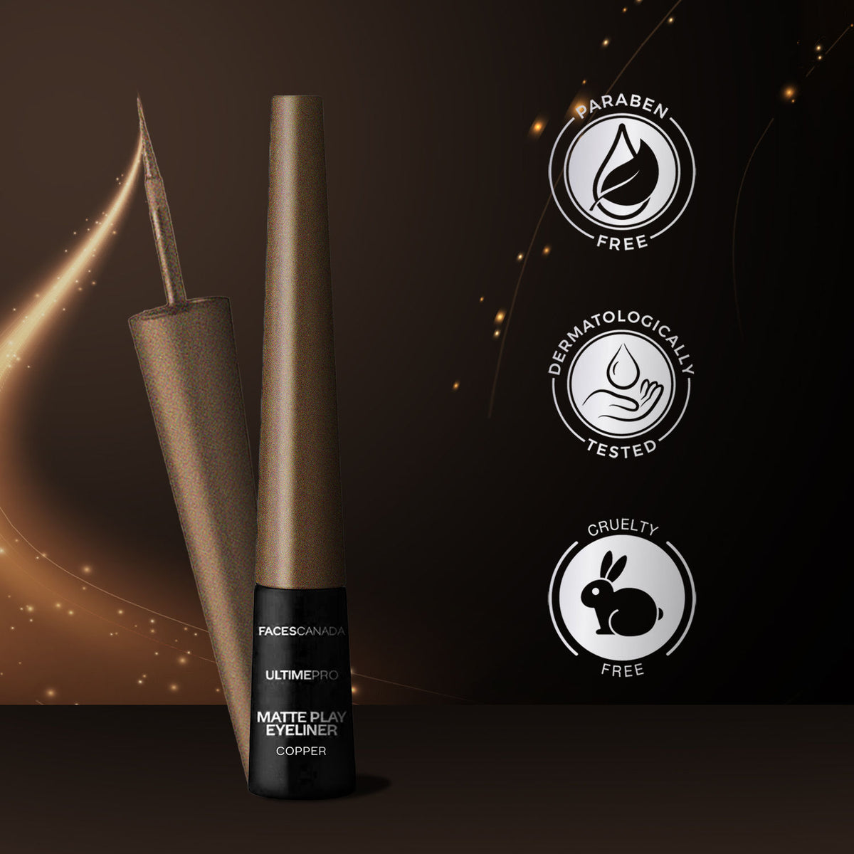 Faces Canada Ultime Pro Matte Play Eyeliner – Copper, 2.5 ml - image 5