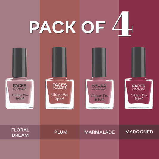 Faces Canada Ultime Pro Splash Nail Enamel Combo – Set of 4 - image 2