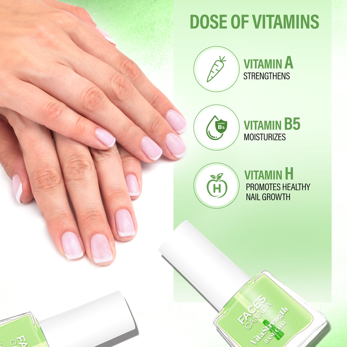 Faces Canada VitaStrength Base Coat, 5 ml – Strengthens Nails - image 5