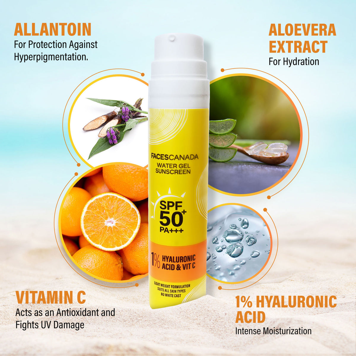 Faces Canada Water Gel Sunscreen, 50 gm – SPF 50 PA+++ - image 5