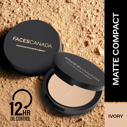 Faces Canada Weightless Stay Matte Finish Compact Powder – Ivory, 9 gm (Pack of 2) - image 2