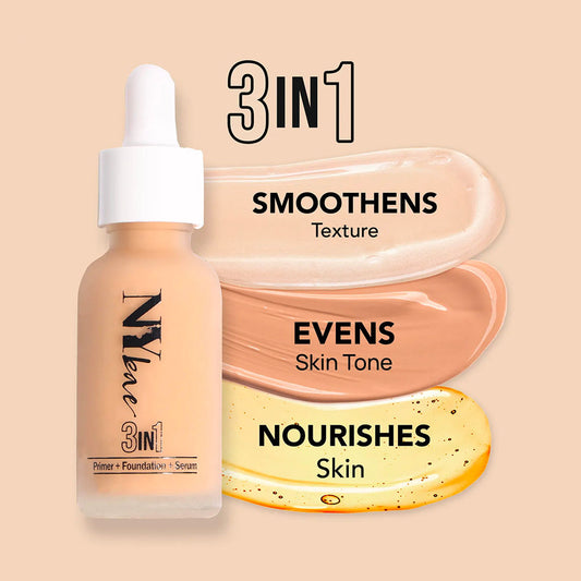 Faces Canada x NY Bae Ultimate Glow Combo (Faces Canada Strobe Cream Rose-gold(30 gm) +NY Bae 3 in 1 Serum Foundation with Primer Warm Milk 09 (30 ml) - image 2
