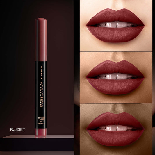 Faces Canada Ultime Pro HD Intense Matte Lipstick + Primer – Russet 1.4 gm - image 2