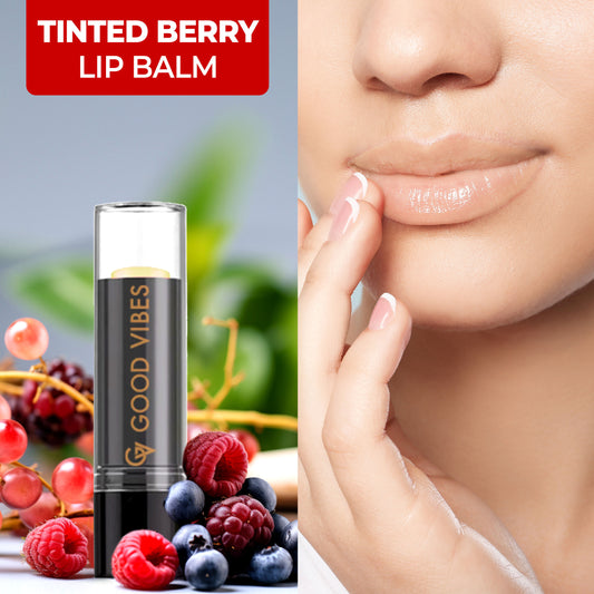 Good Vibes Berry Nourishing Lip Balm SPF 15 | Smooths, Shine | Vegan, No Parabens, No Sulphates, No Mineral Oil, No Animal Testing, No Silicones (4.2 gm) - Good Vibes image 2