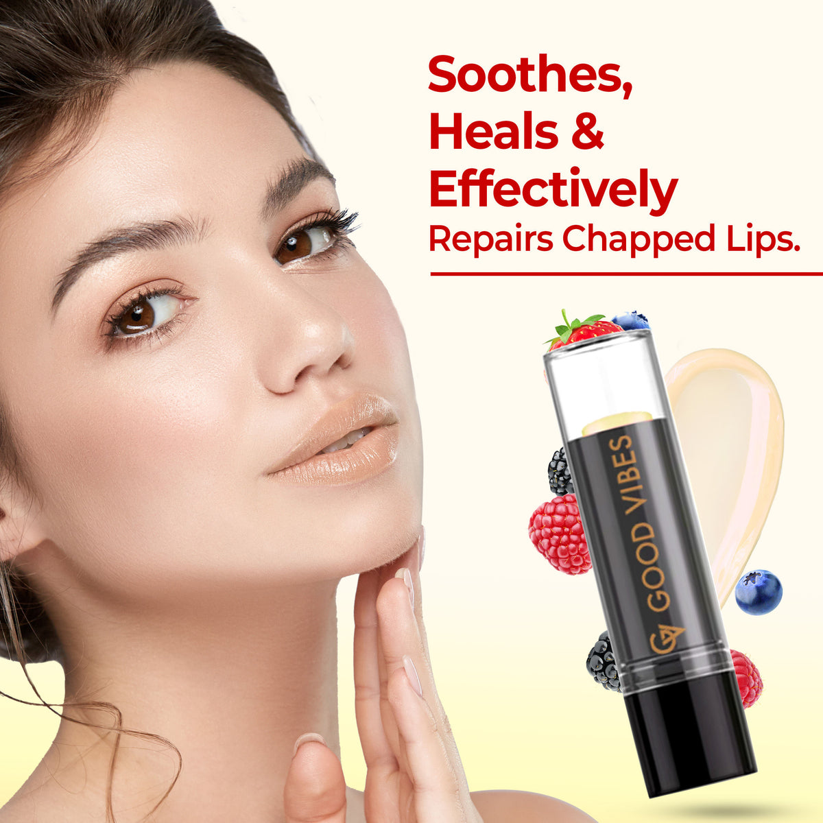 Good Vibes Berry Nourishing Lip Balm SPF 15 | Smooths, Shine | Vegan, No Parabens, No Sulphates, No Mineral Oil, No Animal Testing, No Silicones (4.2 gm) - Good Vibes image 5