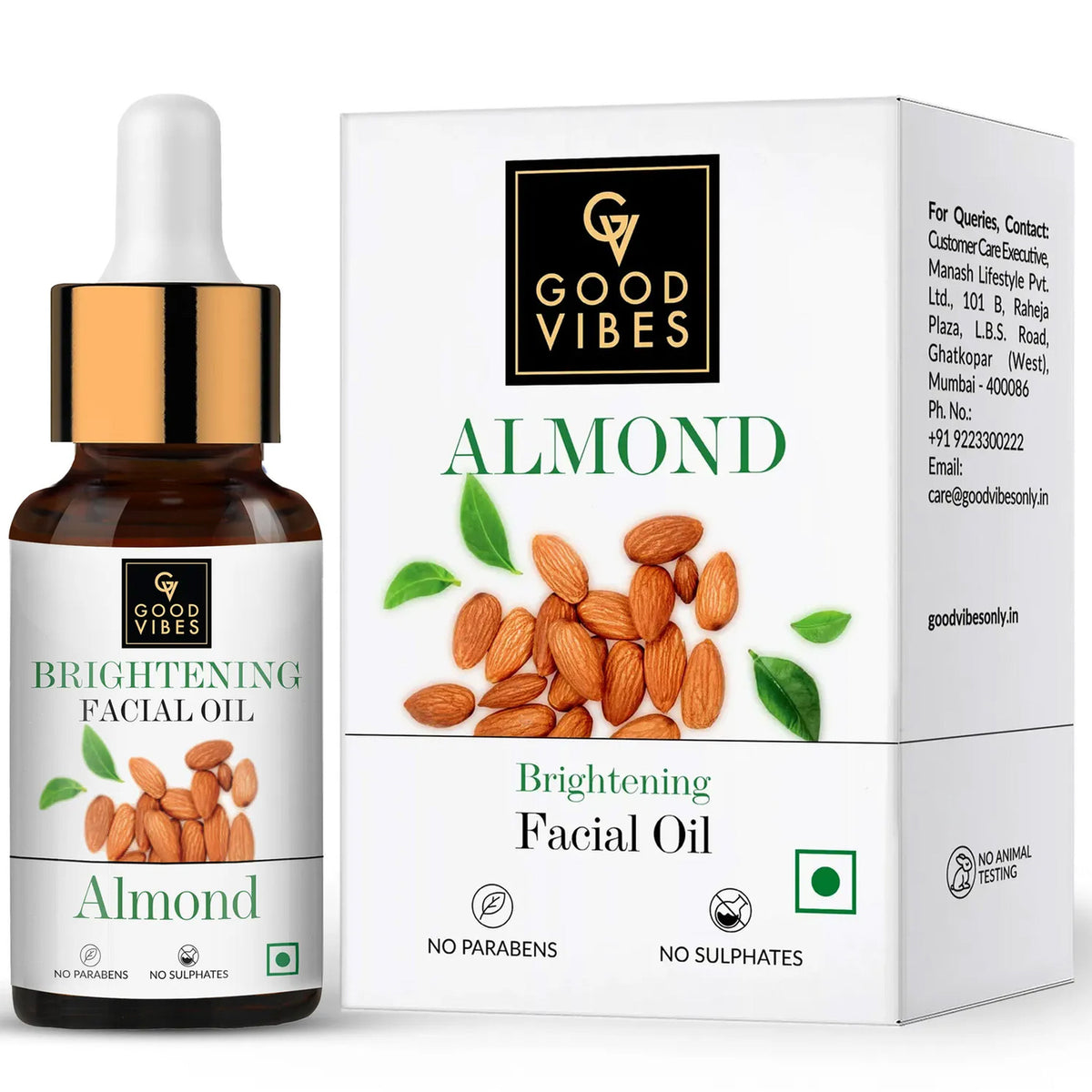 Good Vibes Brightening Facial Oil - Almond (10 ml) - Good Vibes
