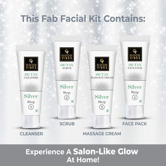 Good Vibes De-Tan Facial Kit - Silver (40 gm) - Good Vibes image 2