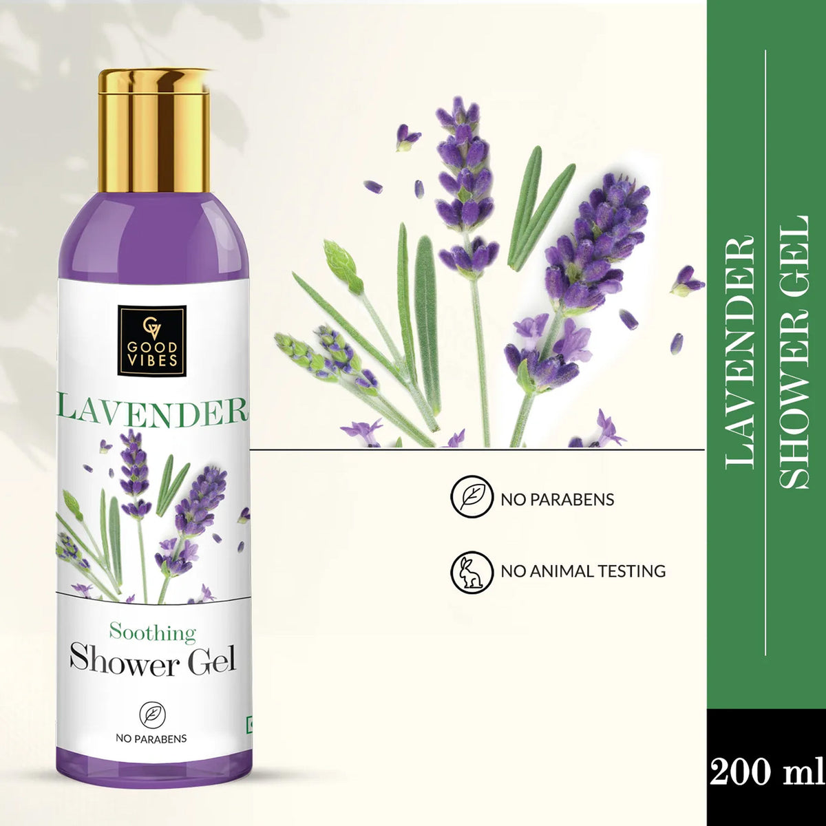 Good Vibes Lavender Soothing Shower Gel | (Body Wash) Moisturizing, Refreshing (200 ml) - Good Vibes image 5