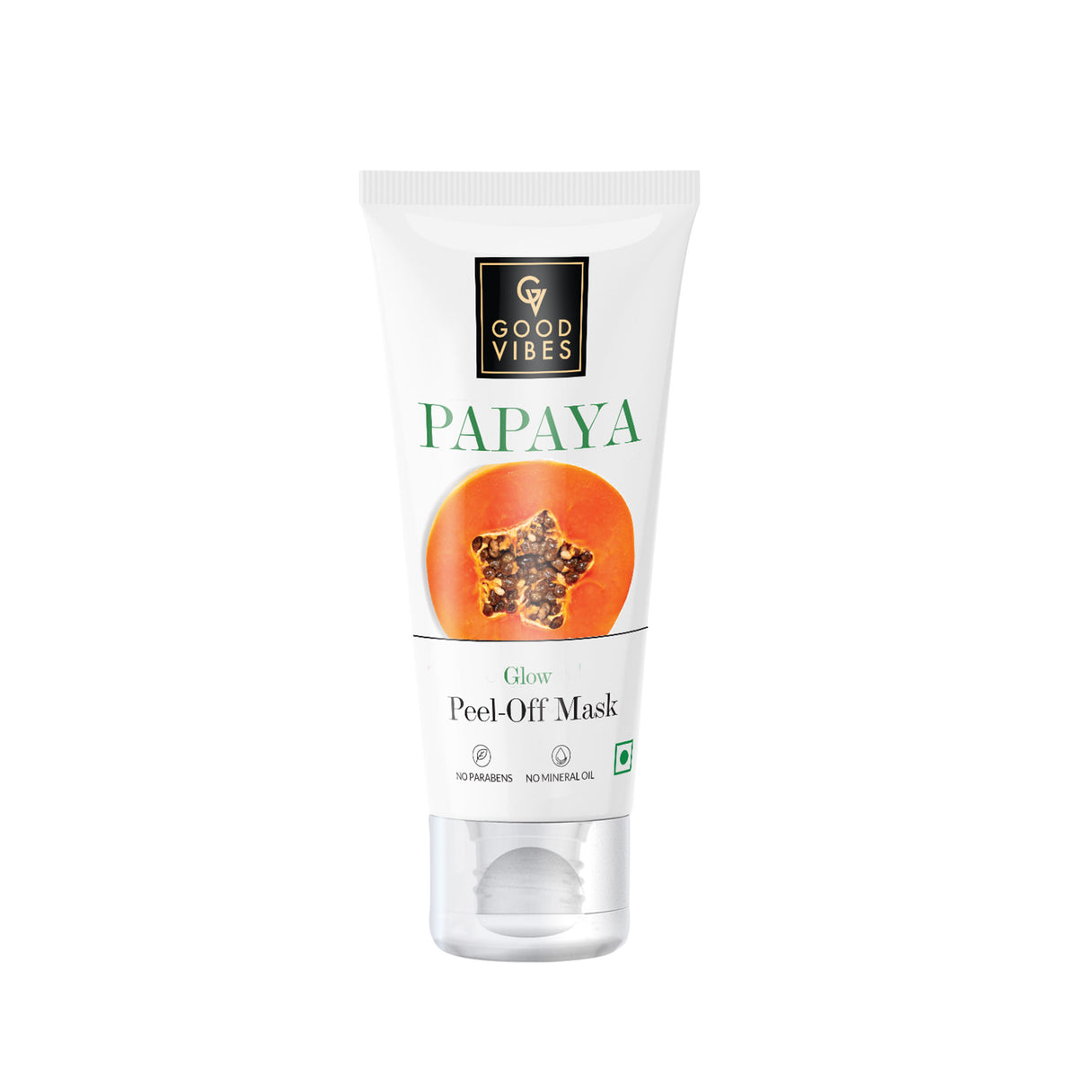 Good Vibes Papaya Glow Peel Off Mask | Tan Removal Skin Lightening Hydrating | No Parabens No Sulphates No Mineral Oil (50 gm) - Good Vibes