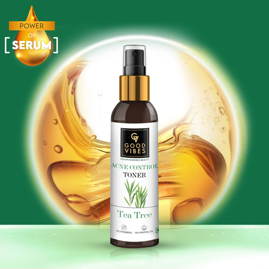 Good Vibes Acne Control Tea Tree Cleansing Toner with Power of Serum | Treats Acne (120 ml) - Good Vibes image 2