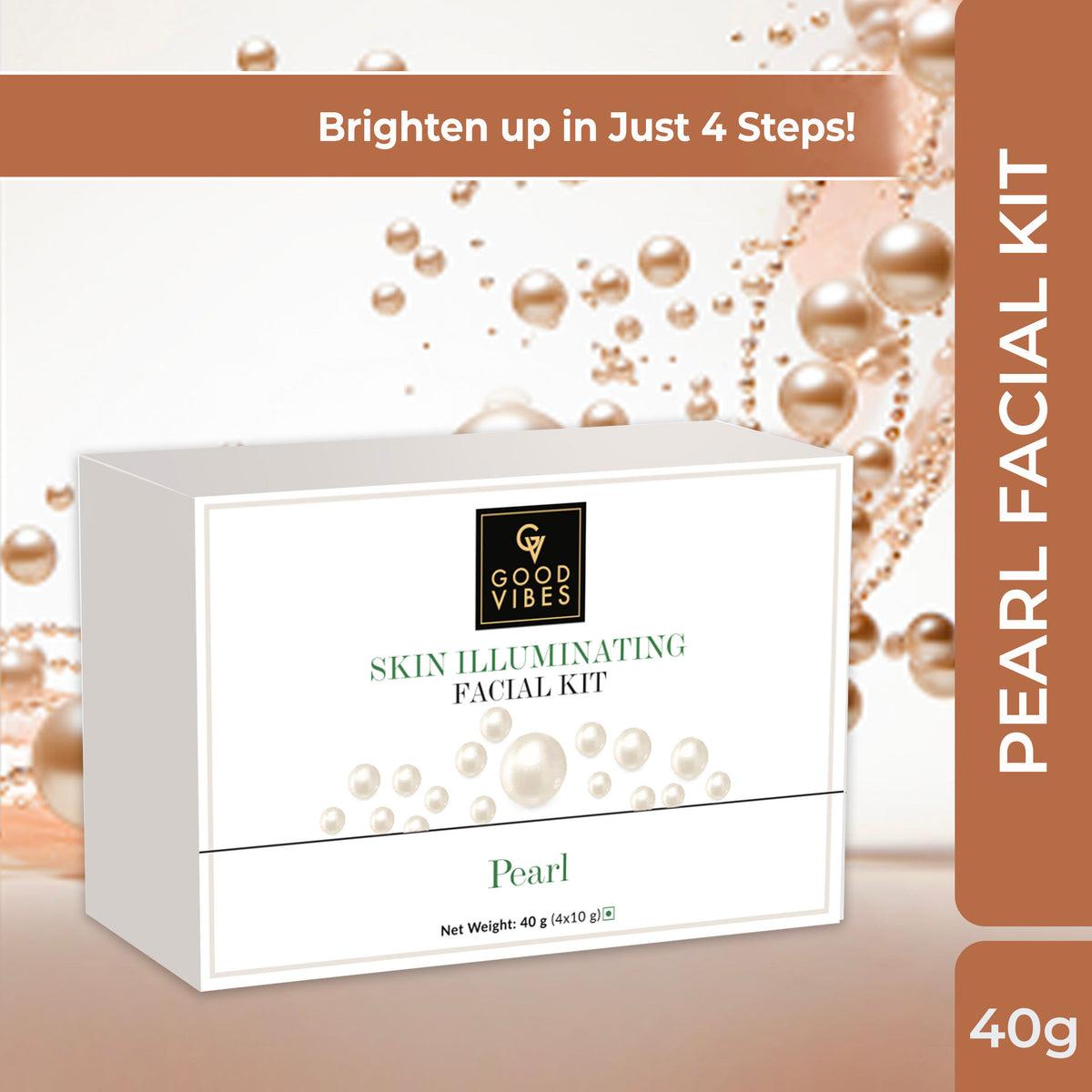 Good Vibes Skin Illuminating Facial Kit - Pearl (40 gm) - Good Vibes