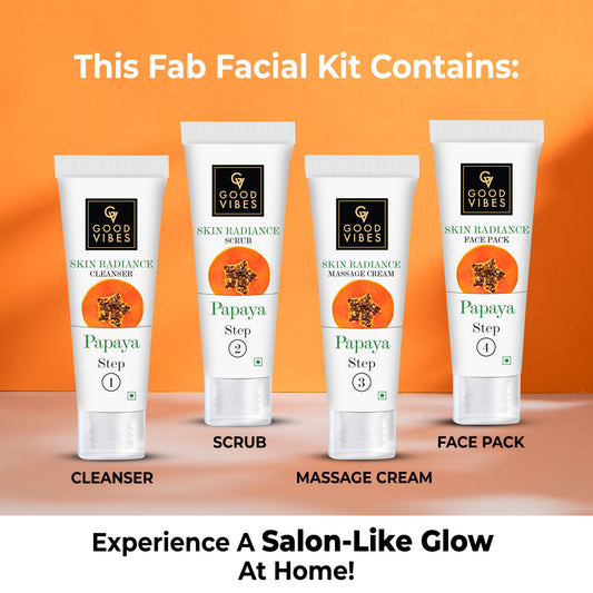 Good Vibes Skin Radiance Facial Kit - Papaya (40 gm) - Good Vibes image 2