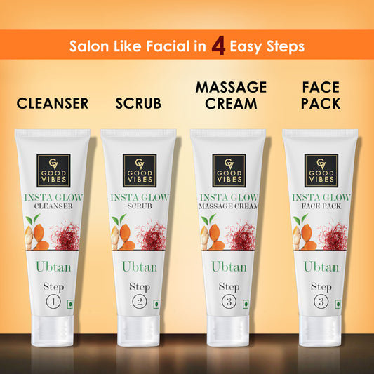 Good Vibes Ubtan Insta Glow Facial Kit (40 gm) - Good Vibes image 2