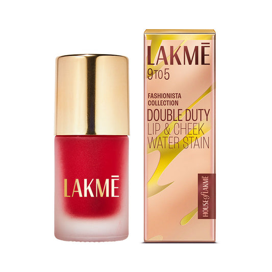 Lakme 9to5 Double Duty Lip & Cheek Water Stain Sunset Kiss - Transfer-Proof, Easy to Apply, Long-Lasting - 9 ml - Image 2