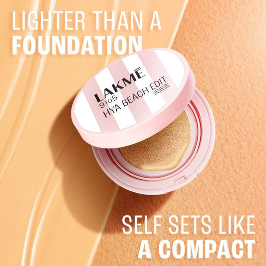 Lakme 9to5 Hya Beach Edit Cushion Foundation W120 Warm Creme- 12 g - Image 2