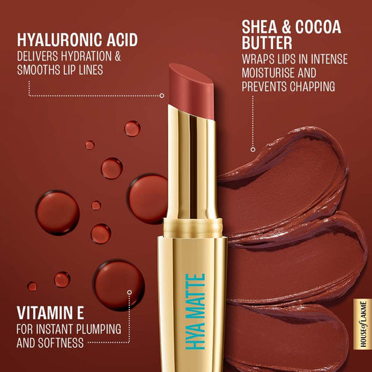 Lakme 9to5 Hya Matte Lipstick Magenta Morning 3.6 g - Image 2
