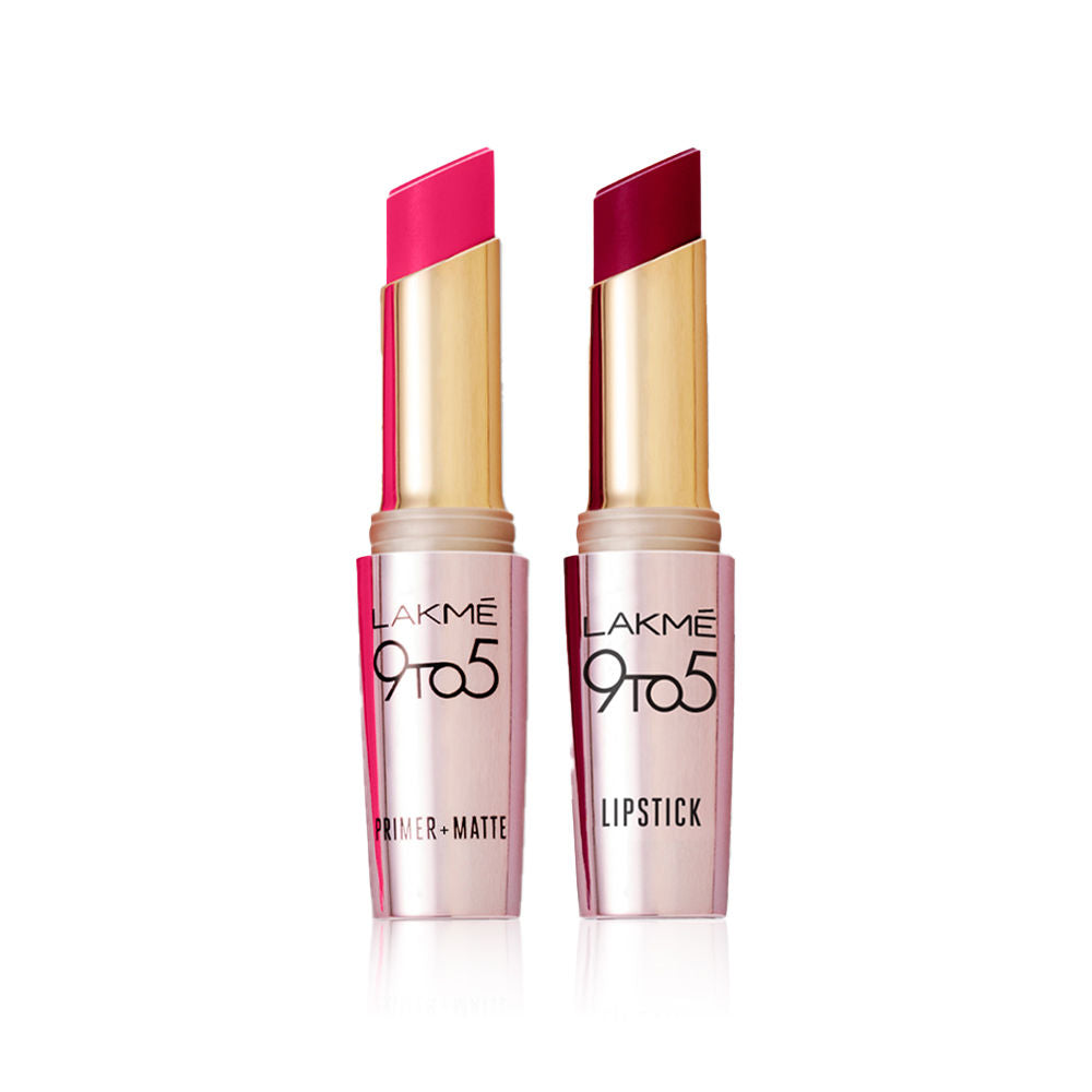 Lakme 9TO5 Lip Color Combo - Combo of 2