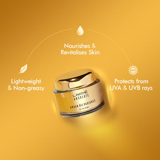 Lakme Absolute Argan Oil Radiance Oil-in-Creme, 50 g - Image 2
