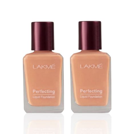 Lakme Forever Matte Foundation For Superior Coverage Vit E Lightweight & Water-Resist Natural Marble 27 ml (Pack of 2)