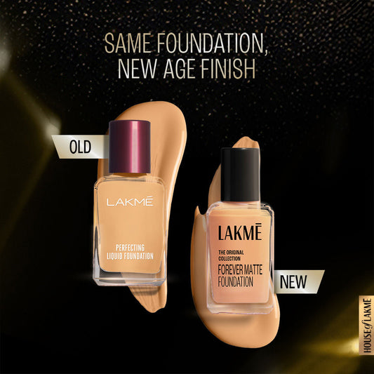 Lakme Forever Matte Foundation For Superior Coverage, Vit E, Lightweight & Water-Natural Pearl, 27 ml - Image 2