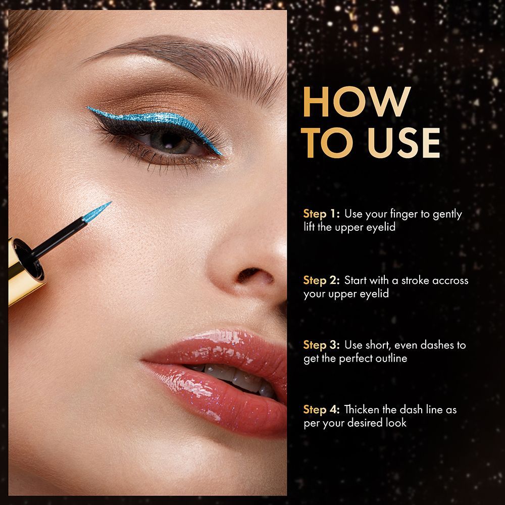 Lakme Glitterati Collection Shine Eyeliner Darng Blu 4.5 ml - Image 5