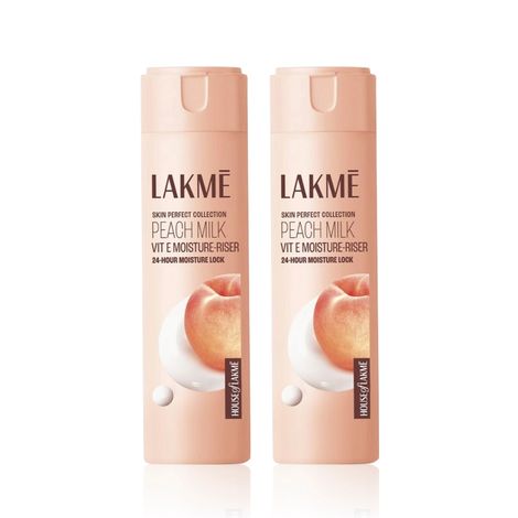 Lakme Peach Milk Vit E Light- Weight & Non-Sticky Moisturizer with 24-Hours Lock – Pack of 2