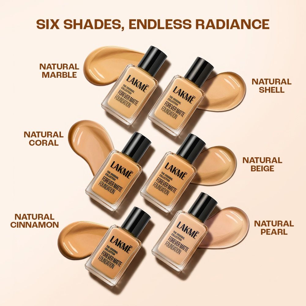 Lakme FOREVER MATTE FOUNDATION for Superior Coverage, with Vitamin E, sunscreen, lightweight & water resistant – 27 ml - Image 5