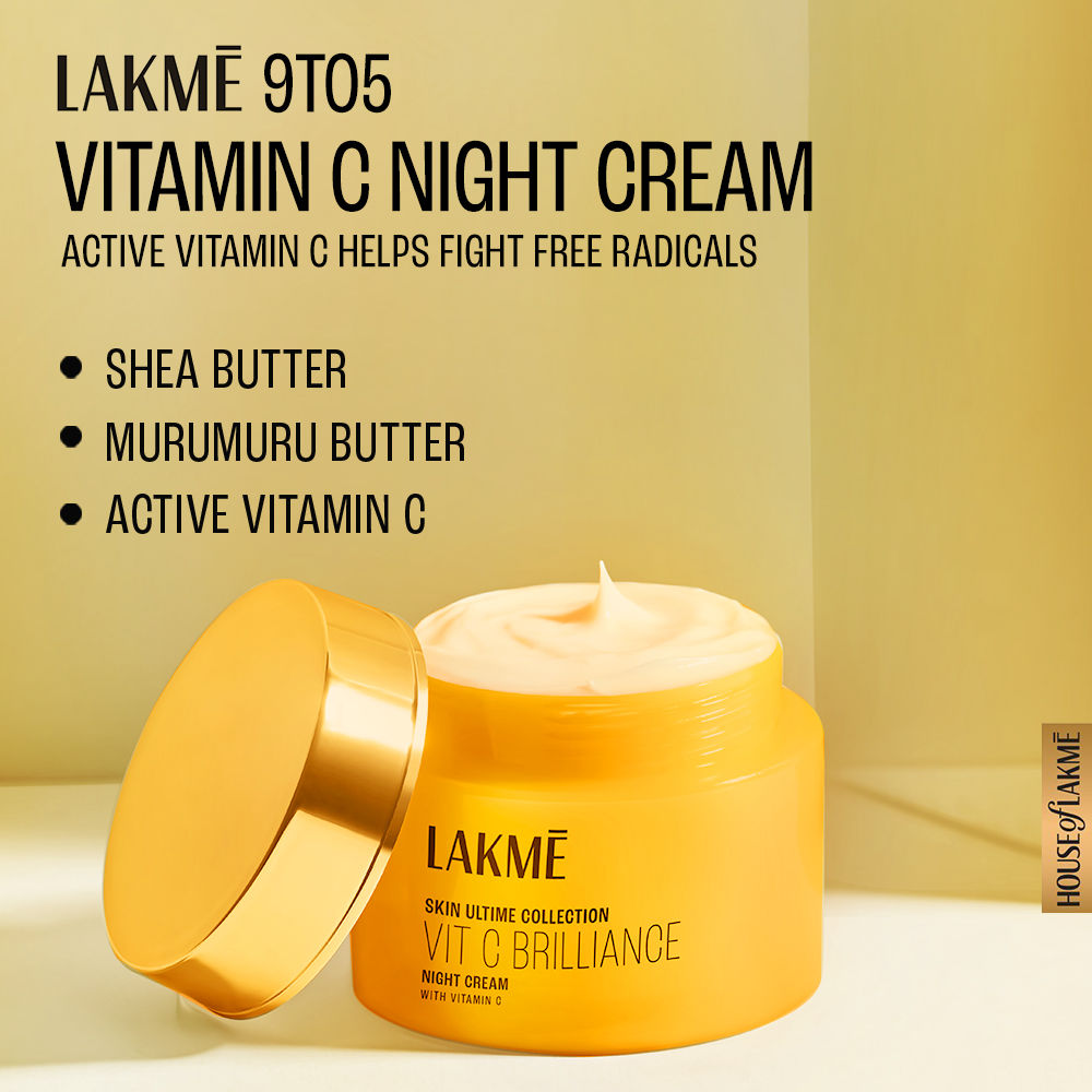 Lakme Vitamin C Brilliance Night Cream with Vitamin C – 50 g - Image 5