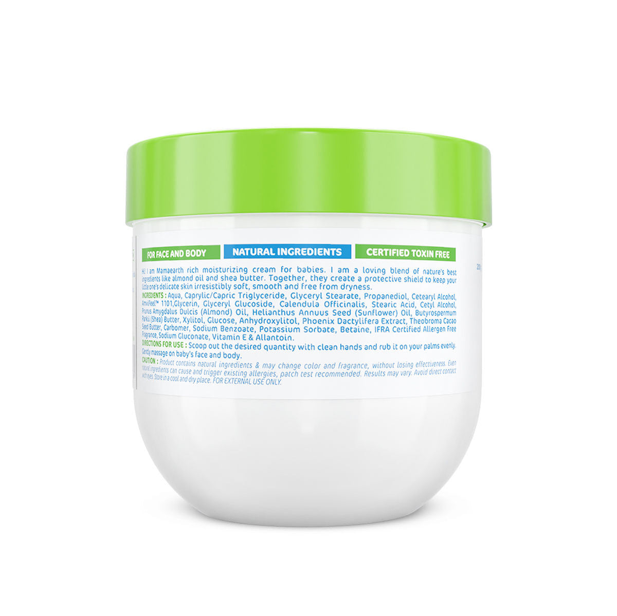 Mamaearth Baby Rich Moisturizing Cream With Almond Oil & Shea Butter For Dry Skin - 200 gm | For Face & Body | 24-Hour Moisturization | Nourishes & Softens Skin - Image 5