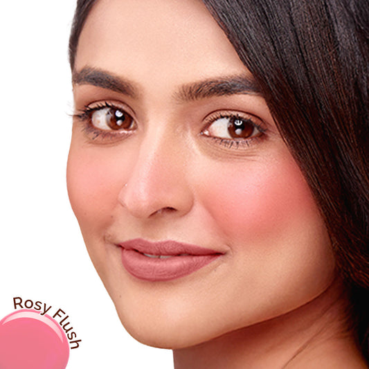 Mamaearth Glow Serum Blush with Vitamin C & Rose Extract - 5 ml - Rosy Flush Serum Formula | Long-lasting | Blendable, Water-like Texture - Image 2