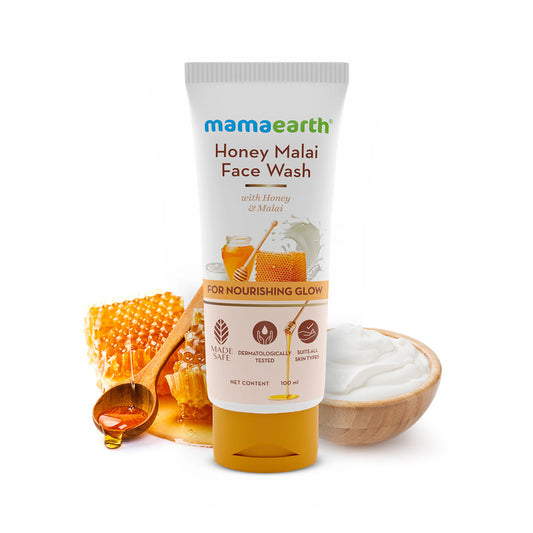 Mamaearth Honey Malai Face Wash with Honey & Malai For Nourishing Glow - 100 ml - Image 2