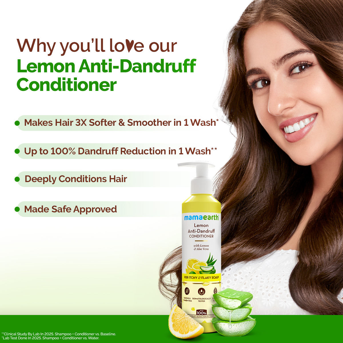 Mamaearth Lemon Anti-Dandruff Conditioner with Lemon & Aloe Vera for Soft & Smooth Hair (250 ml) - Image 5