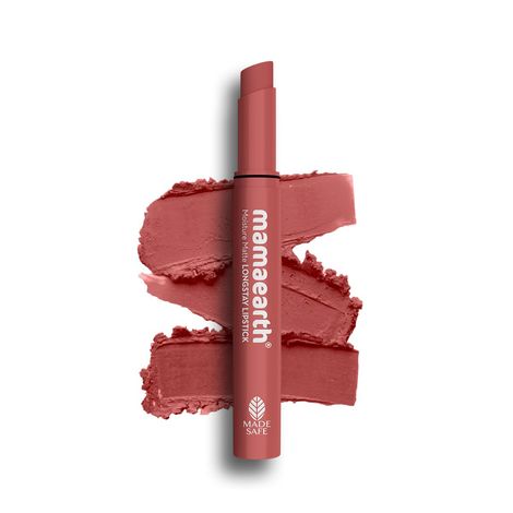 Mamaearth Moisture Matte Longstay Lipstick with Avocado Oil & Vitamin E for 12 Hour Long Stay-01 Carnation Nude (2 gm)