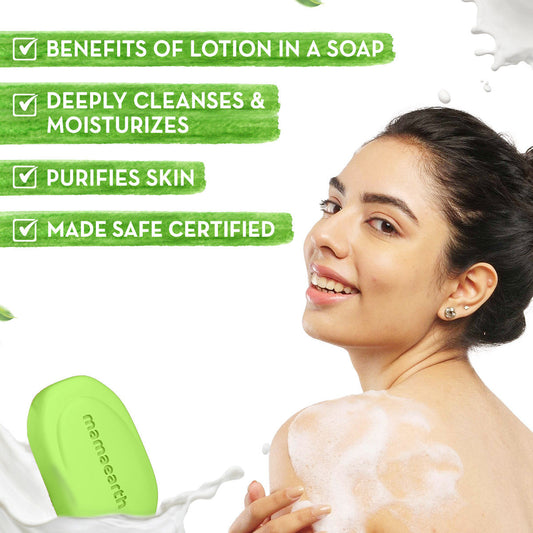 Mamaearth Neem Moisturizing Lotion Soap Pack of 4 (125 g x 4) - Image 2