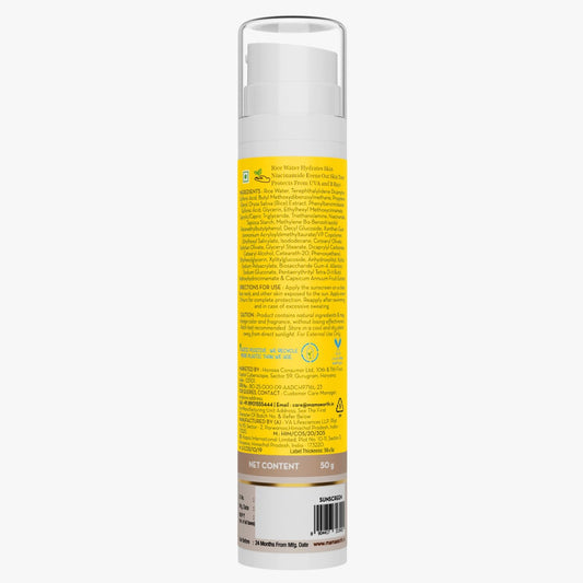 Mamaearth Rice Dewy Bright Sunscreen with Rice Water & Niacinamide| Gives SPF50 & PA++++ Protection | For Glass Skin Glow | Evens Skin Tone | Tan,UVA & UVB Protection | No White Cast | All Skin Types - 50 gm - Image 2
