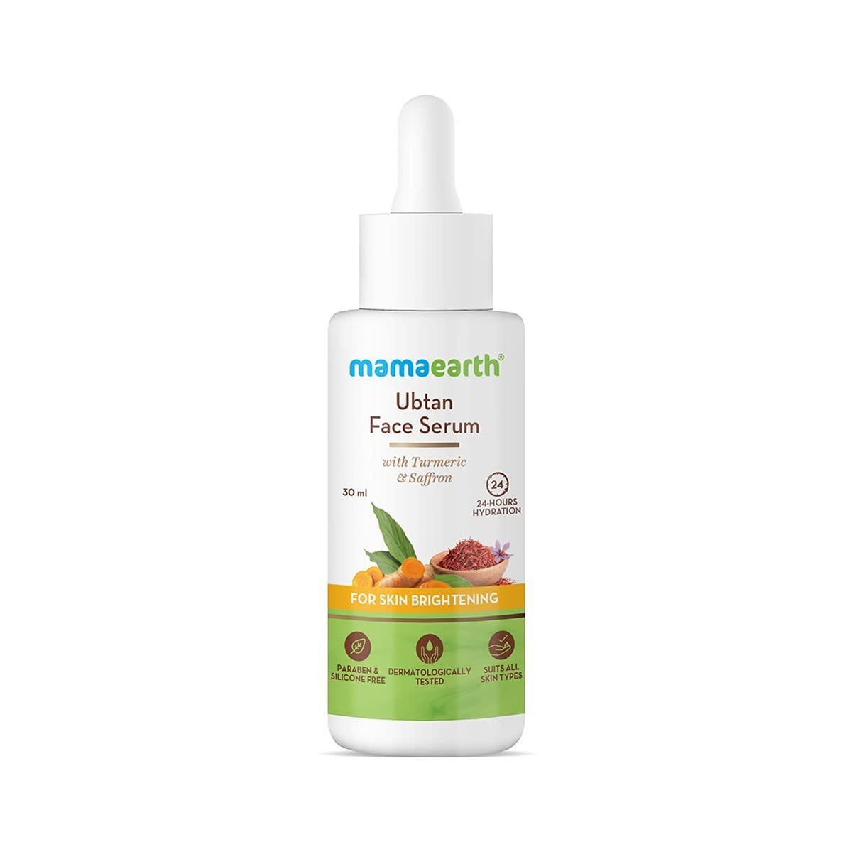 Mamaearth Ubtan Face Serum for glowing skin, with Turmeric & Saffron for Skin Brightening – 30 ml - Image 5