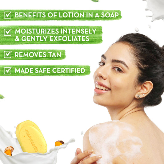 Mamaearth Ubtan Moisturizing Lotion Soap Pack of 4 (125 g x 4) - Image 2