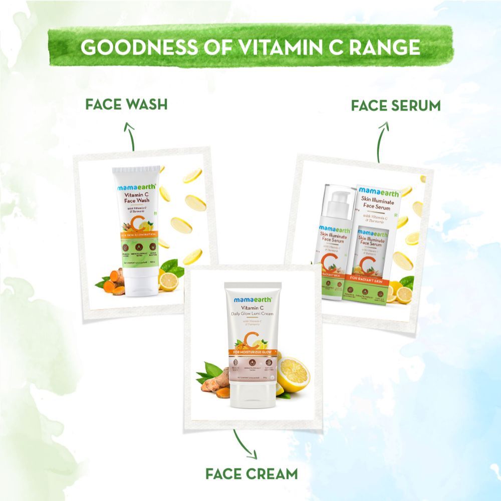 Mamaearth Vitamin C Daily Glow Lumi Cream with Vitamin C & Turmeric for Moisturized Glow - 30 gm - Image 5