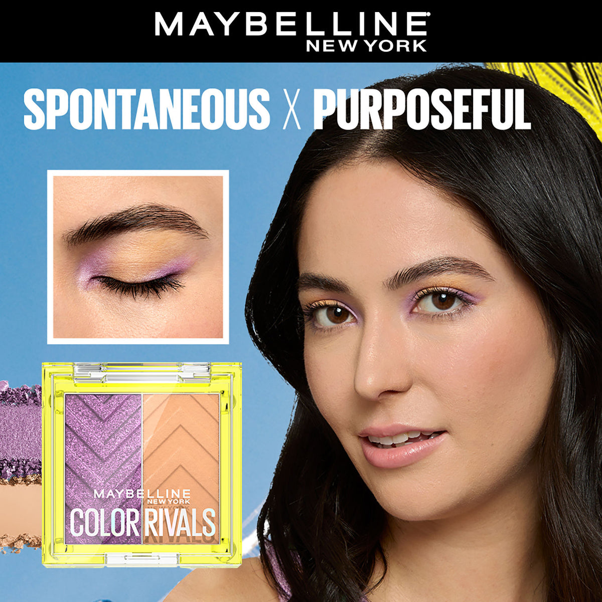 Maybelline Color Rivals Pigmented Eyeshadow Palette, Long lasting, Sweatproof, Waterproof, Matte, Shimmer, Spontaneous x Purposeful, 3 gm - image 5