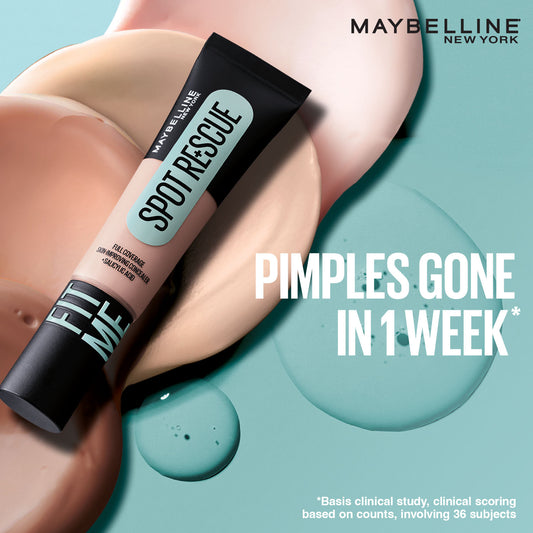 Maybelline Fit Me Spot Rescue Full Coverage Concealer, 24H Wear, Fades Spots, Minimizes Pimples, Clinically Tested, Non Comedogenic - 25, 15 gm - image 2
