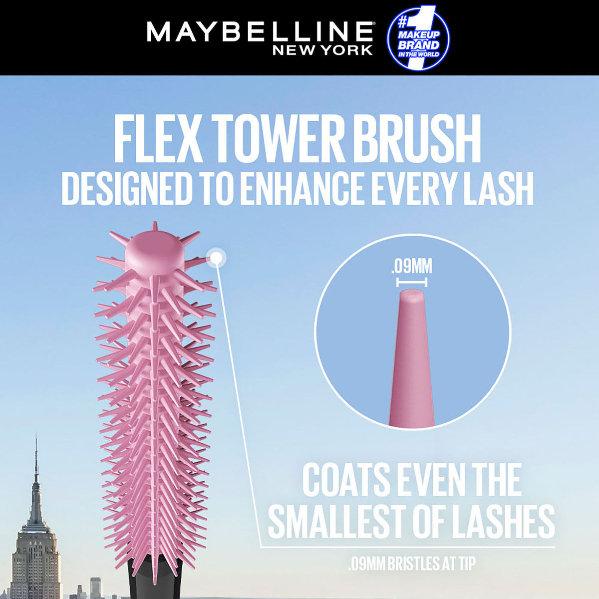 Maybelline Lash Sensational Sky High Waterproof Mascara, Lengthening & Volumizing Mascara With Bamboo Exract & Fibres, Very Black (6 ml) - image 5